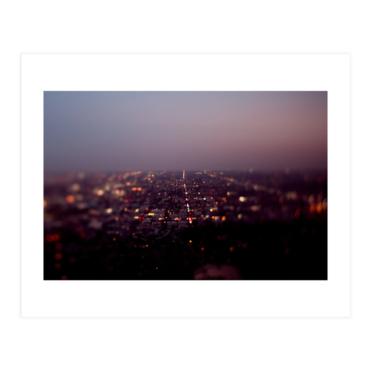 Aerial Los Angeles at Night (Print Only)