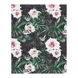 Dark flowery abstract of birds (Print Only) thumbnail