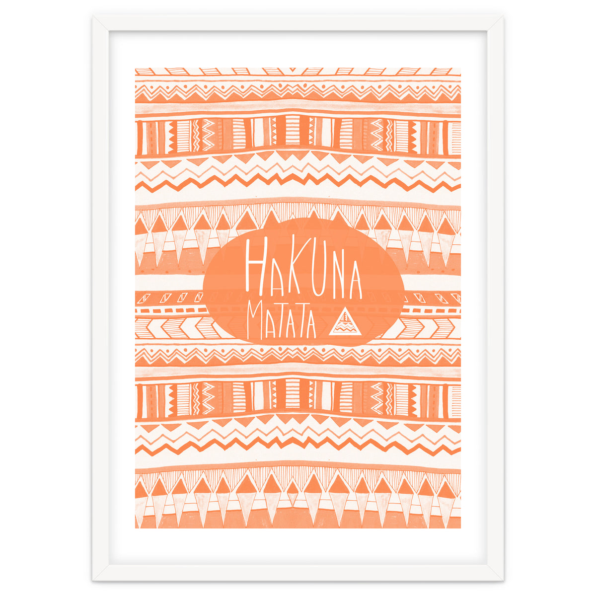 Hakuna Matata Orange Art Print