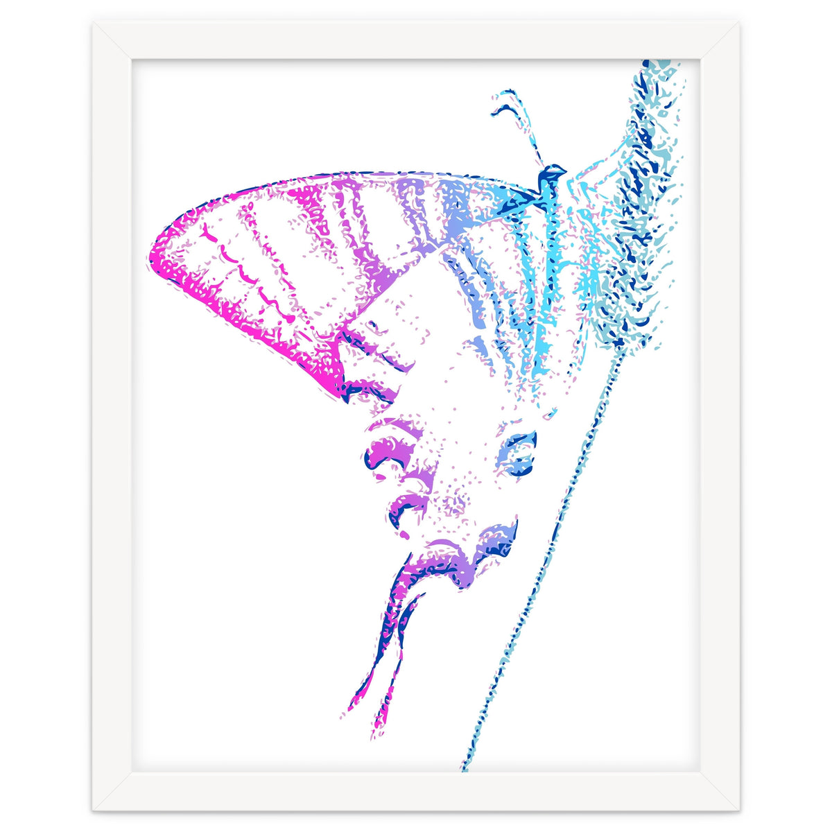 Swallowtail On Grass in Pinquoise