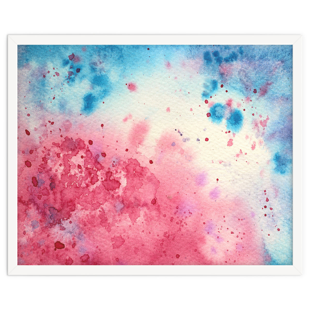 When pink meets blue || abstract watercolor
