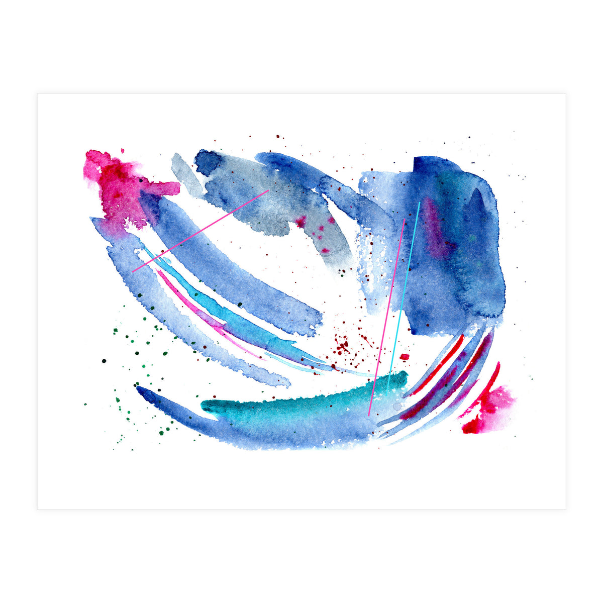 Happiness vibes || watercolor (Print Only)