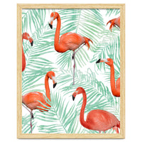 Flamingo And Mint Palm