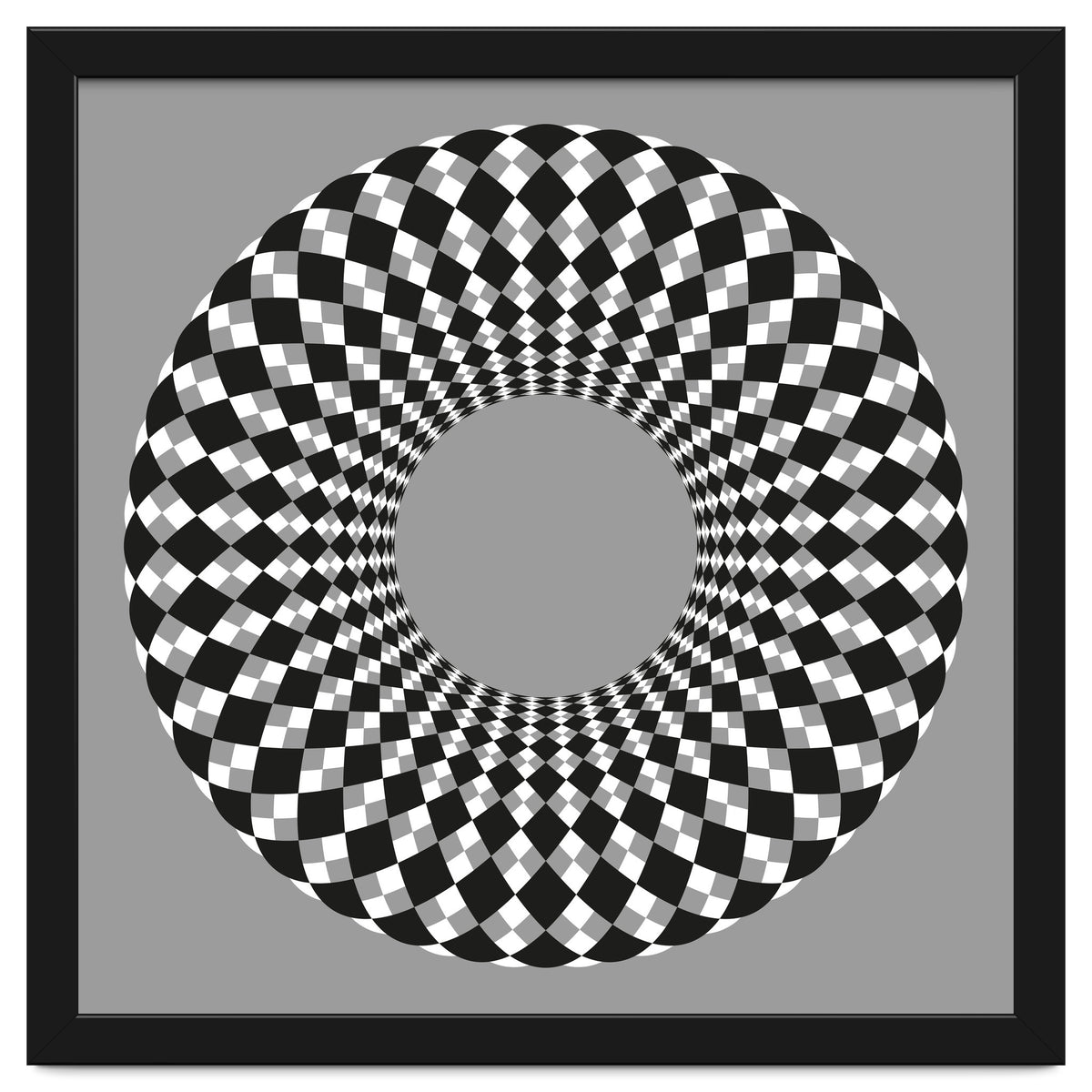 Black and white round