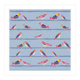 Colorful birds on a wire pattern (Print Only) thumbnail