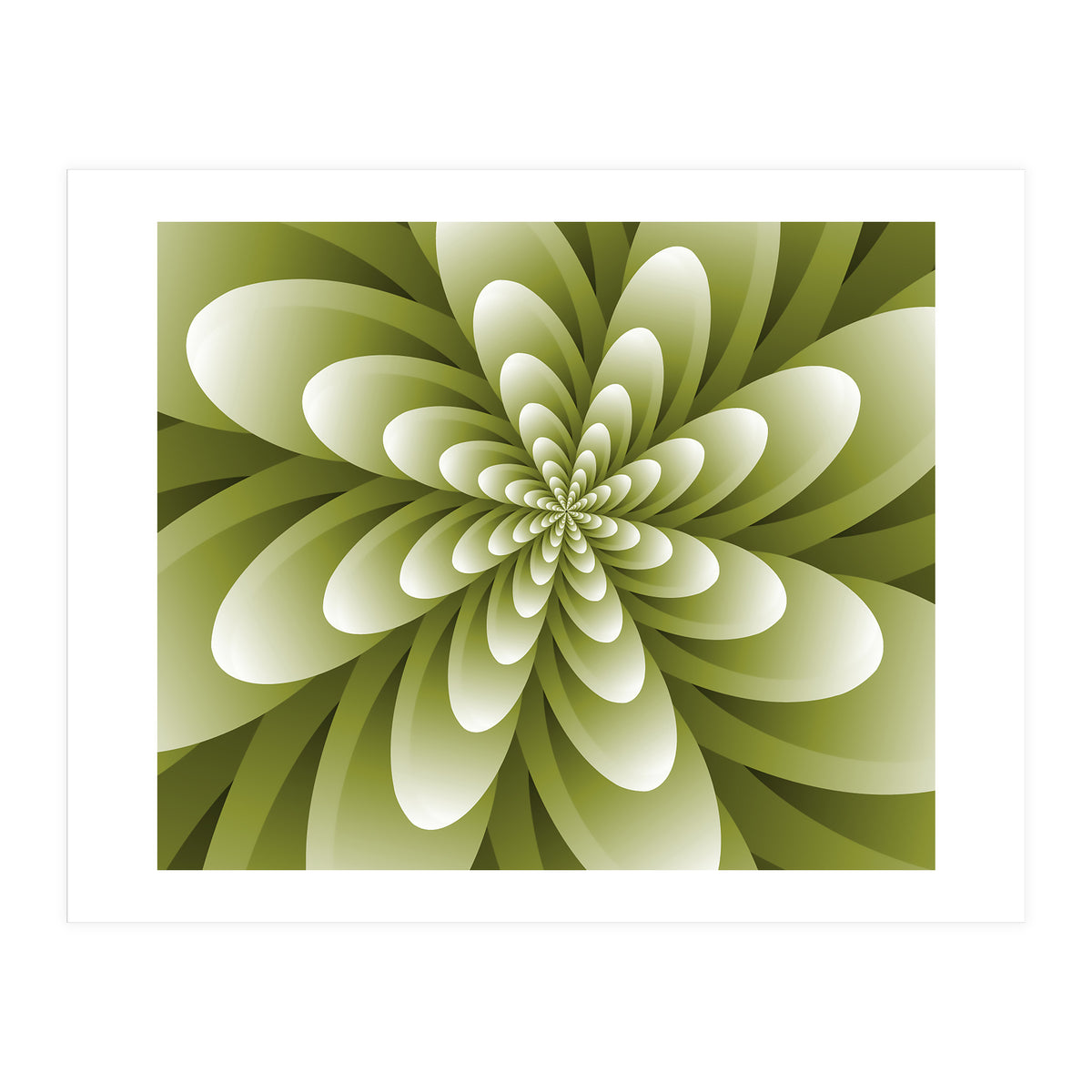 Abstract Optical Illusion Flower  (Print Only)