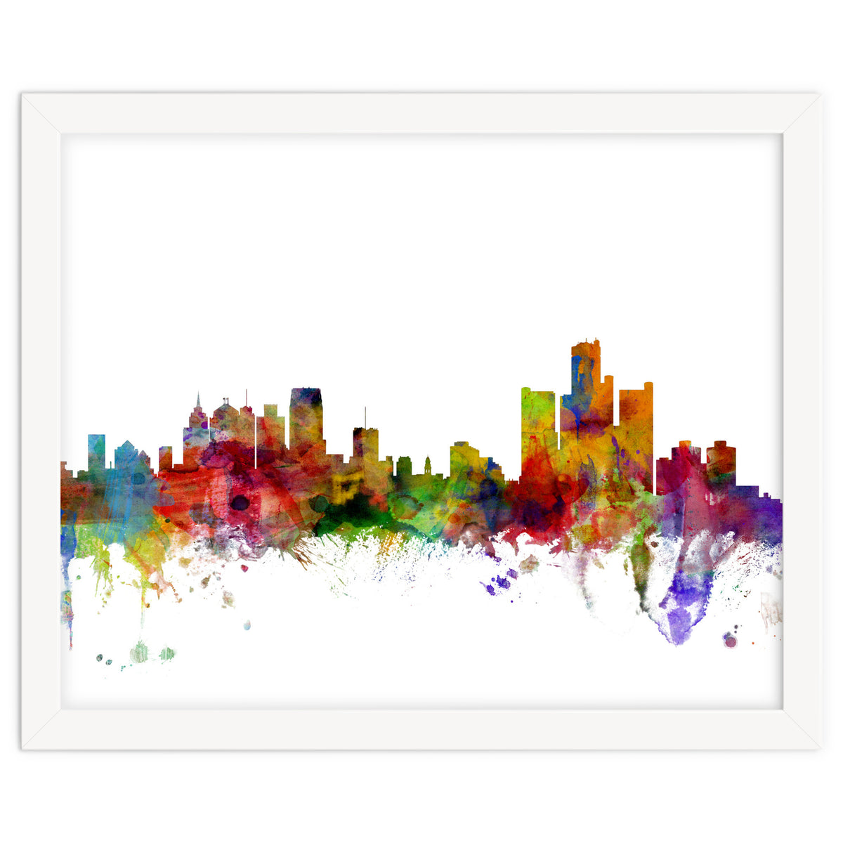 Detroit Michigan Skyline