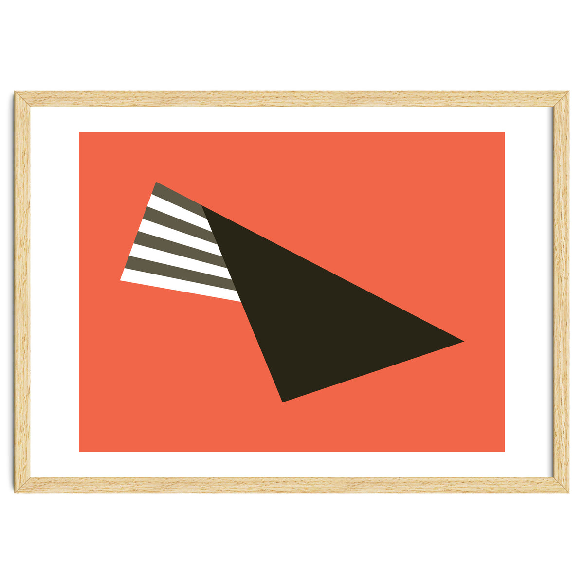 Geometric Shapes No. 75 - pink & stripes