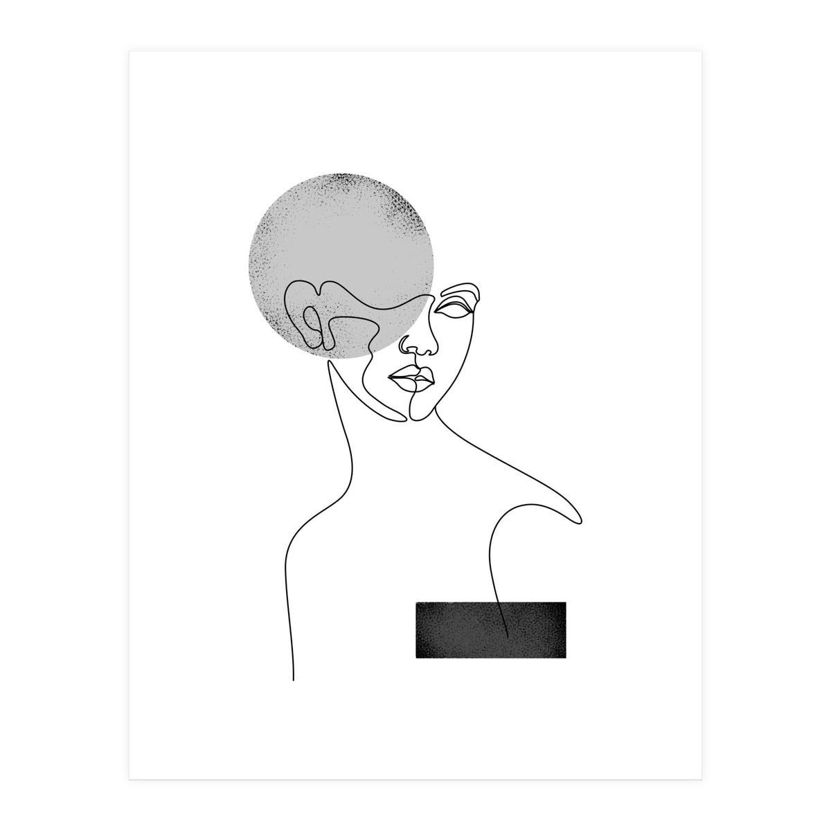 black white woman (Print Only)
