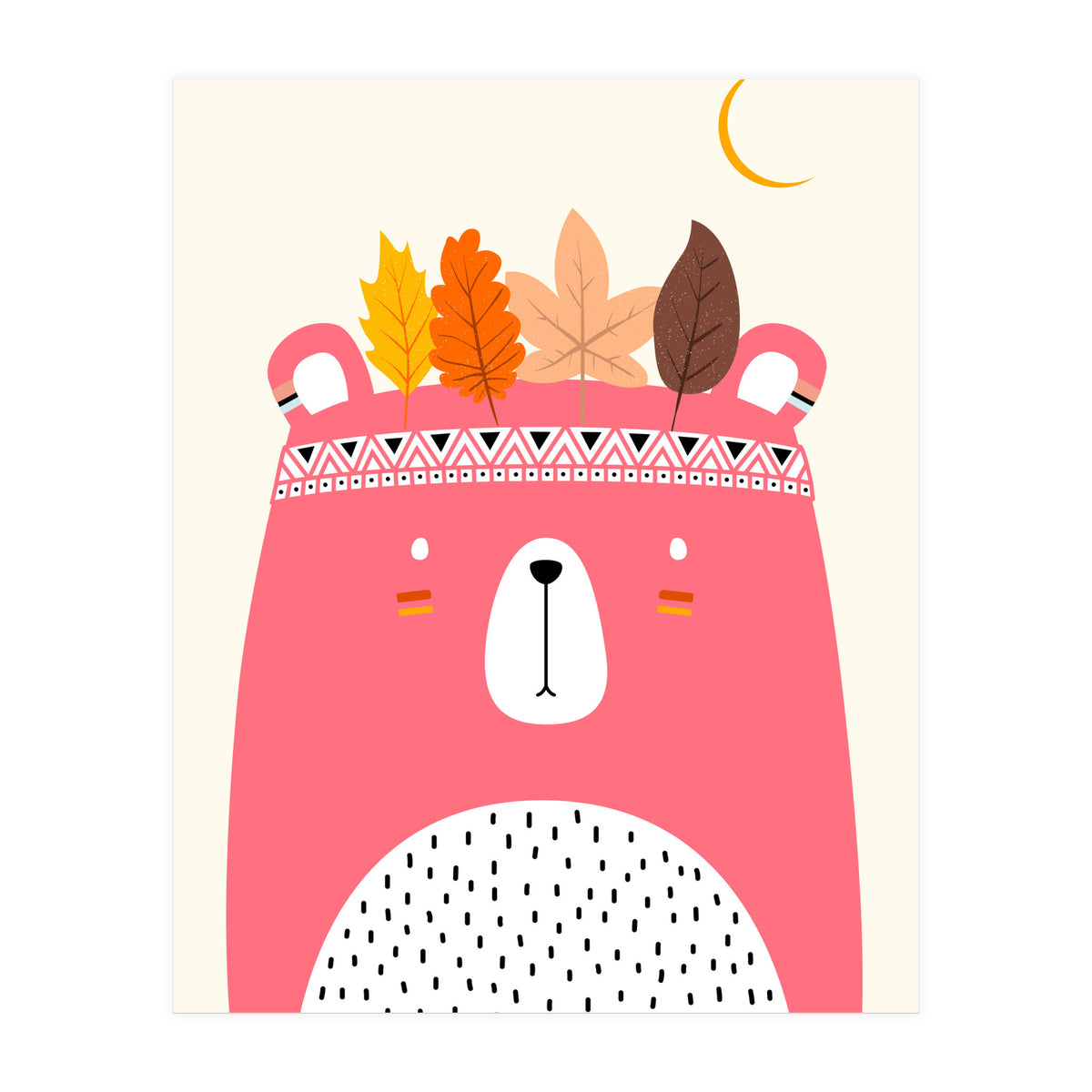 Cute Little Bear Pink (Print Only)