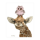 Giraffe and Owl (Print Only) thumbnail