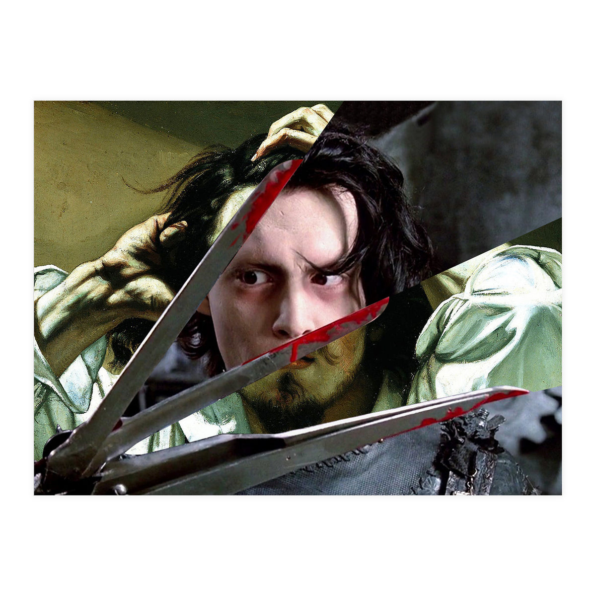 Courbet's The Desperate Man And Edward Scissorhands (Print Only)