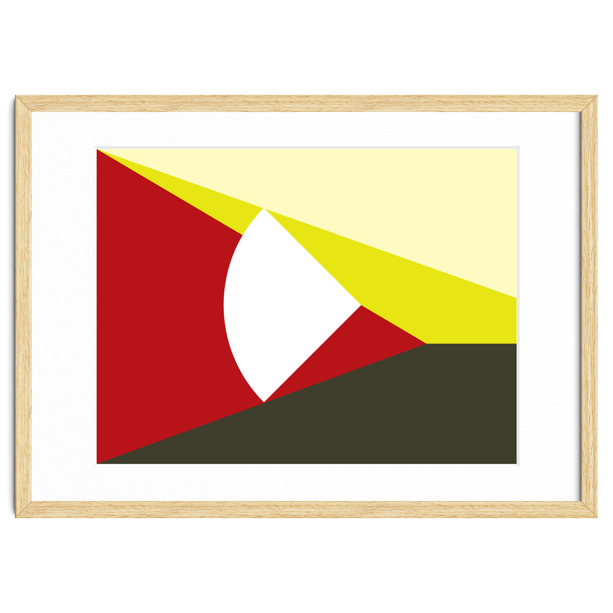 Geometric Shapes No. 13 - red, brown & yellow