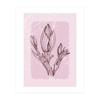 Magnolia Simple Minimal Geometric - Boho Botanical Leave (Print Only)