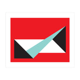 Geometric Shapes No. 49 -  teal, black & red (Print Only) thumbnail