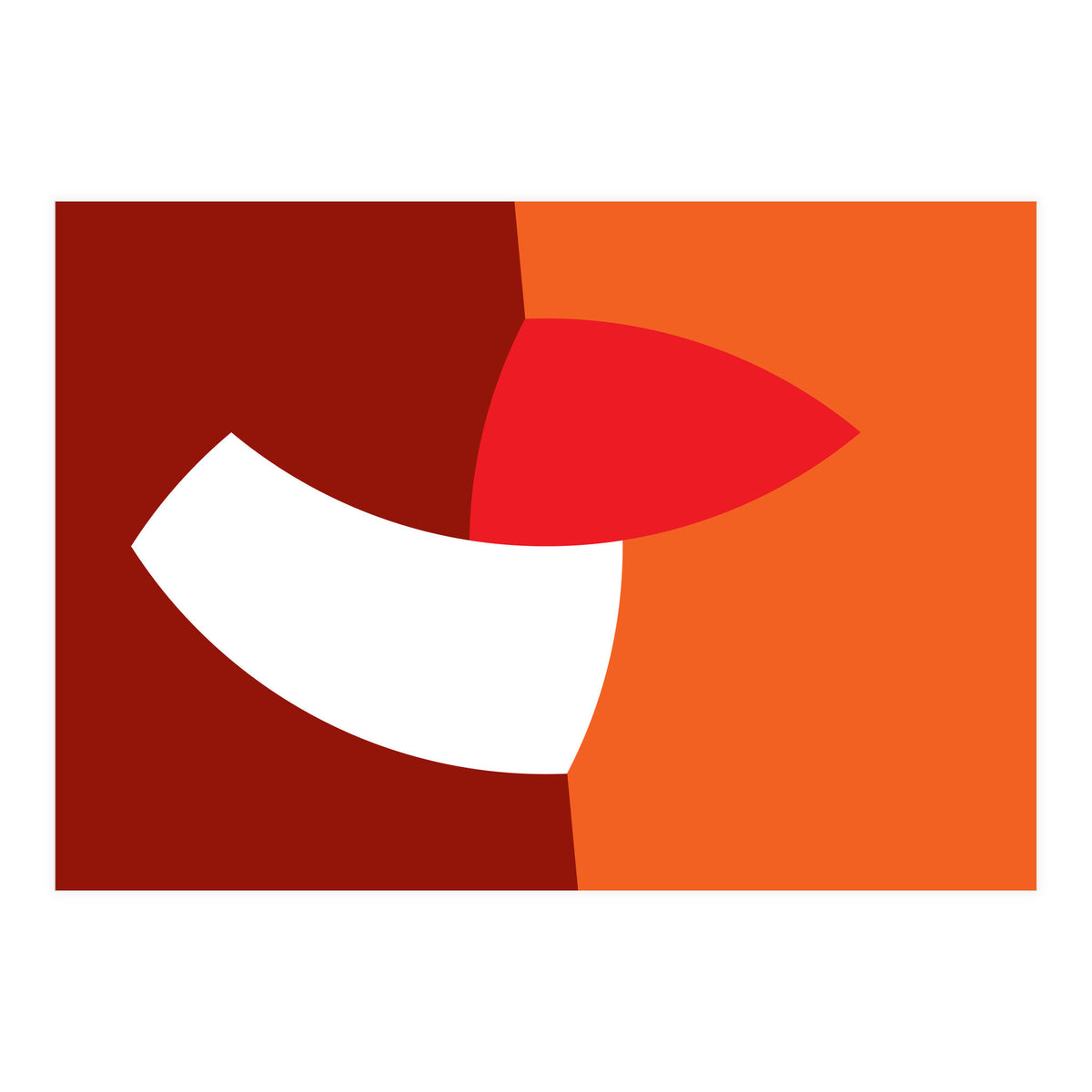 Geometric Shapes No. 66 - orange & reds (Print Only)