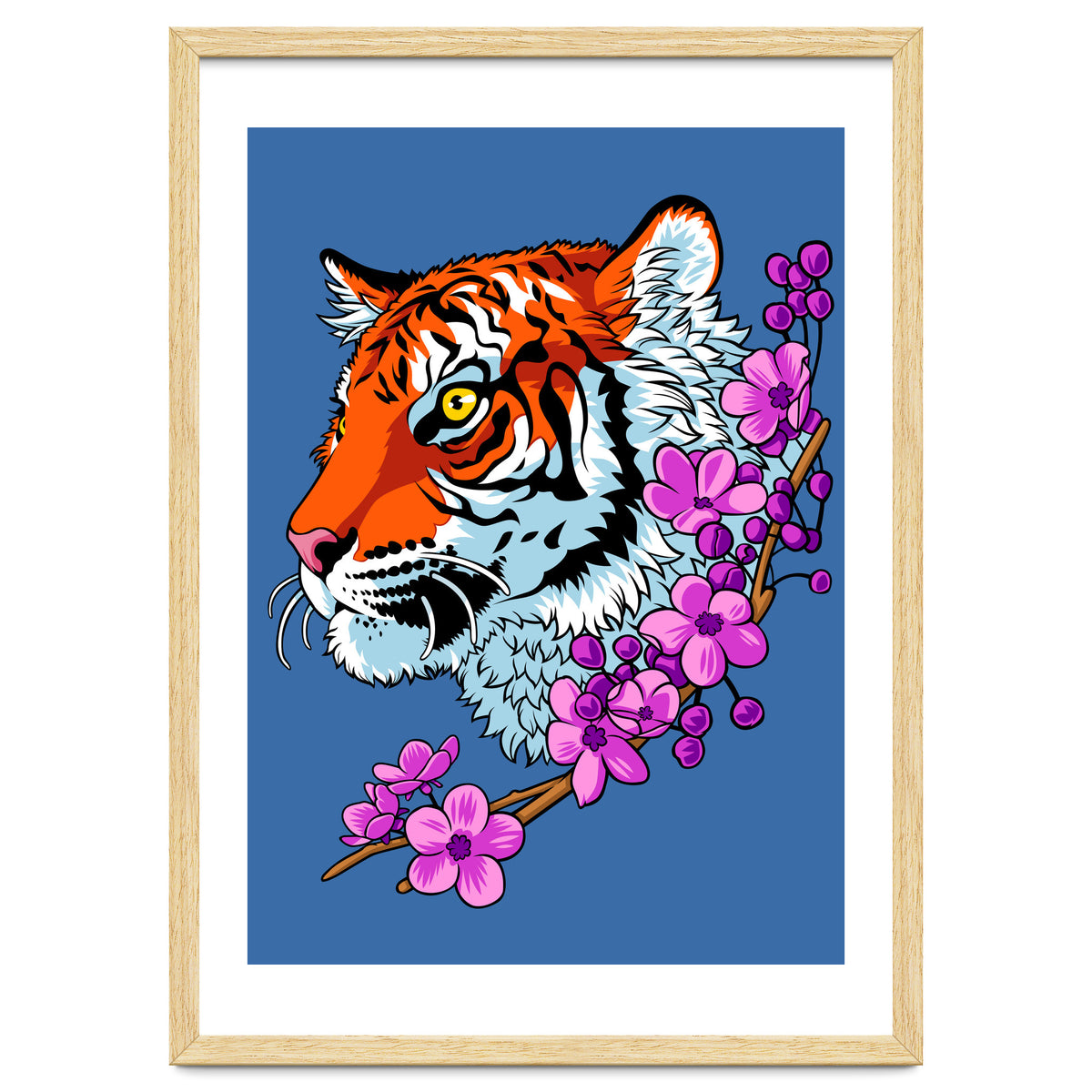 Tiger Flower tattoo