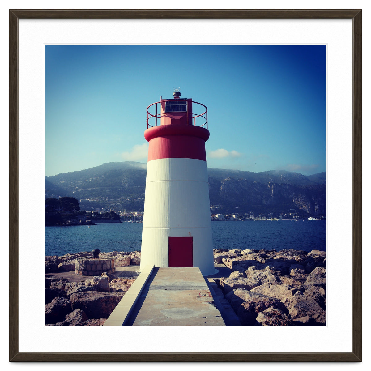 Red and white lighthouse