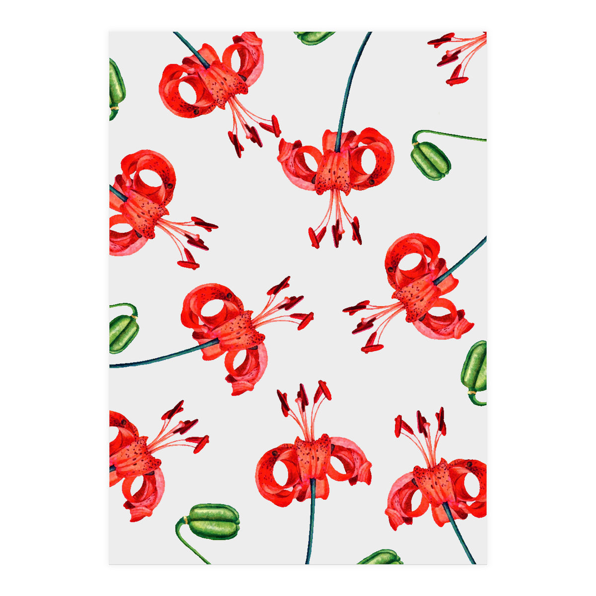 Exotic Floral Pattern (Print Only)