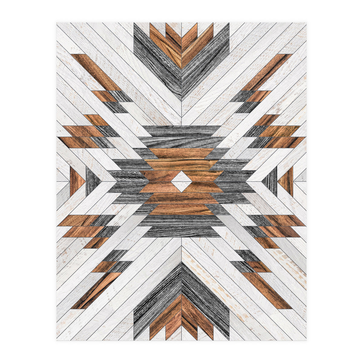 Urban Tribal Pattern No.8 - Aztec - Wood (Print Only)