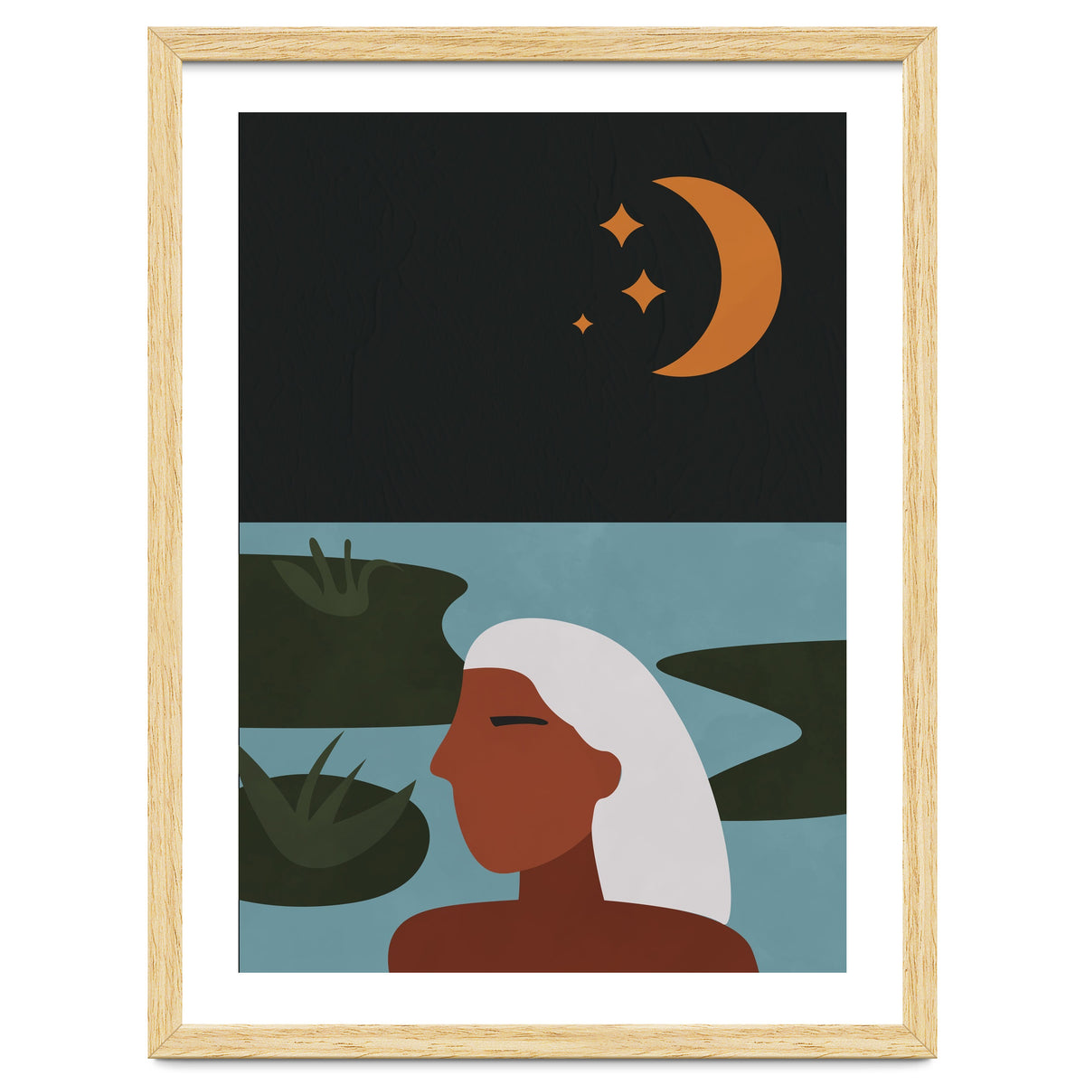 Boho Style Woman At The Lake