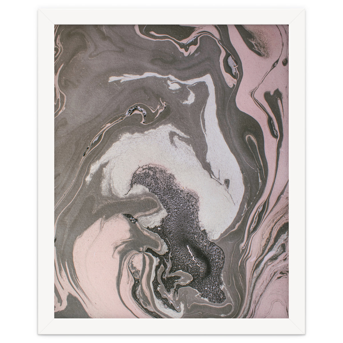 Pink and gray marbled paper