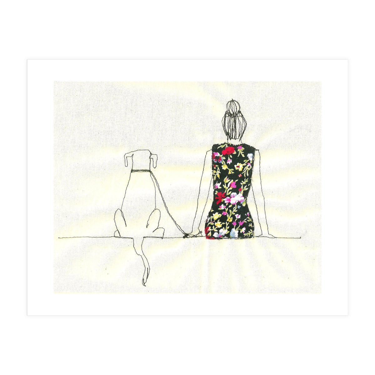 Girl And Dog Print (Print Only)