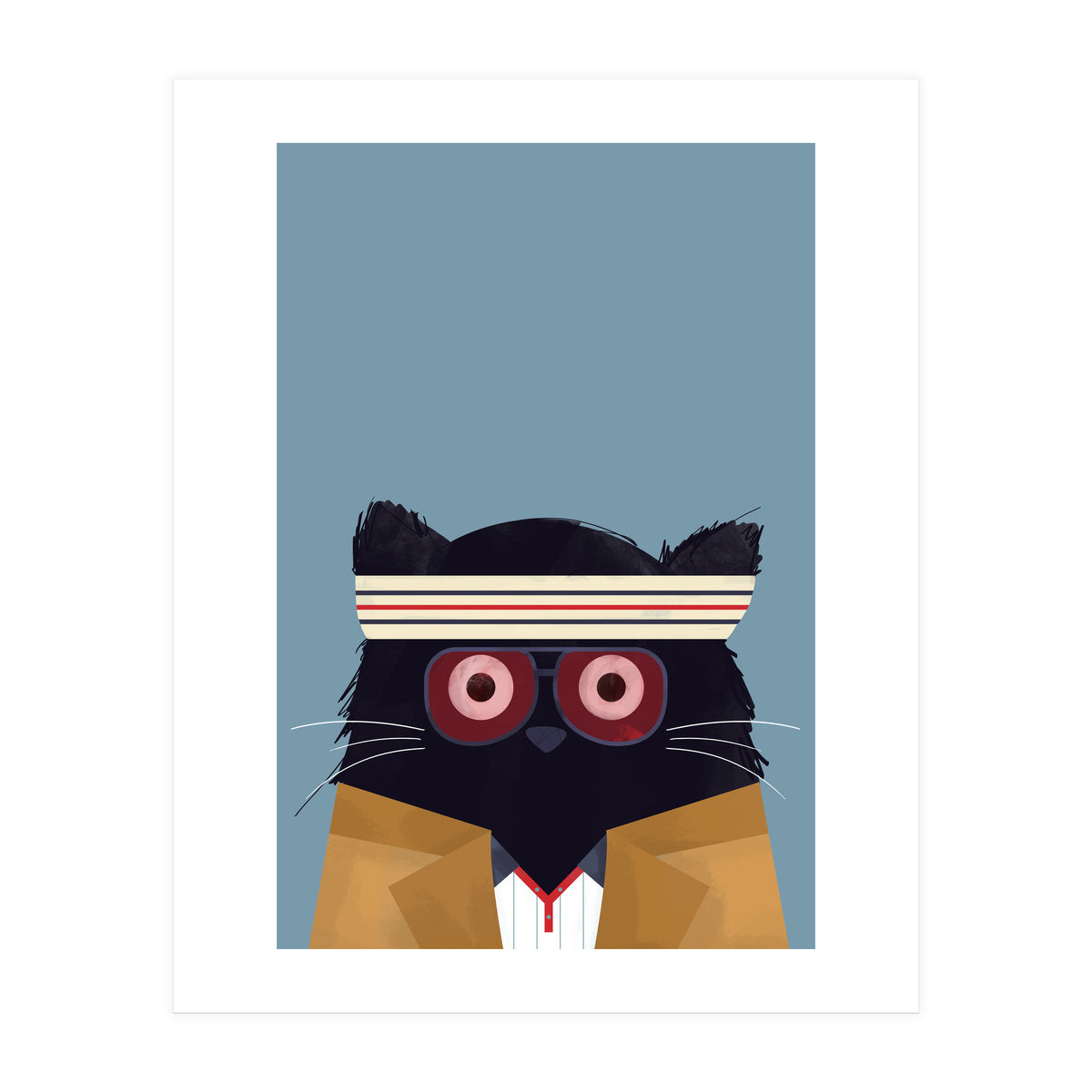 Doozal Cat Tenenbaum (Print Only)