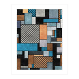 Random Concrete Pattern - Blue, Grey, Brown (Print Only) thumbnail