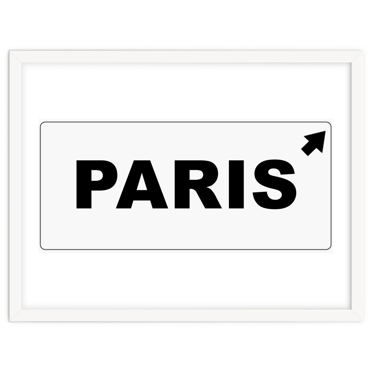 Let`s go to Paris, France! white road sign