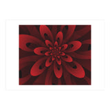 Abstract Digital Modern Red Floral 3D ART (Print Only) thumbnail