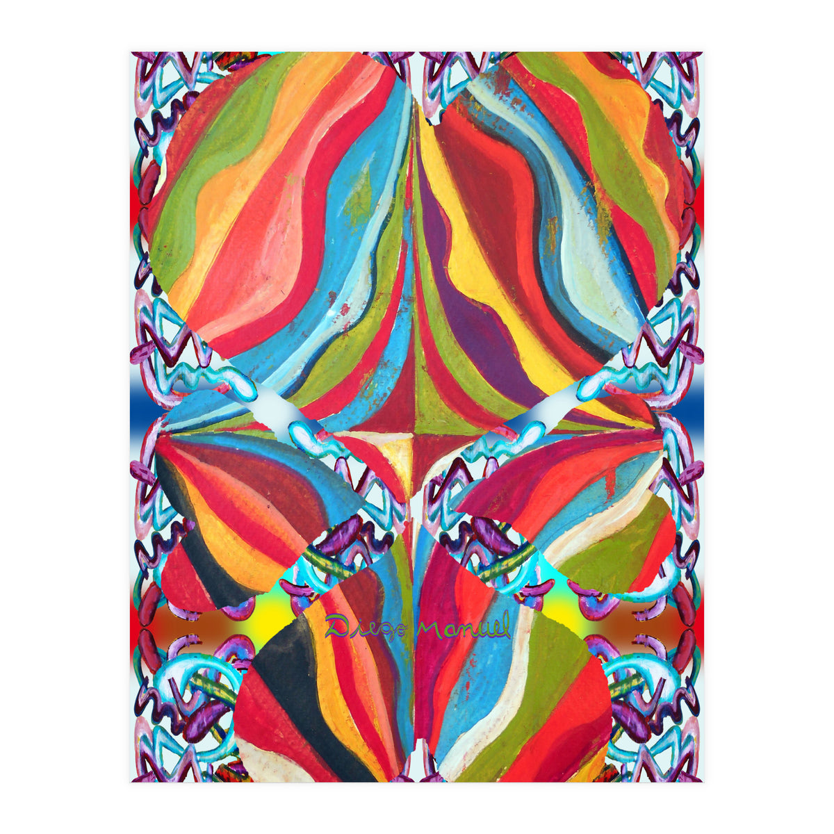 4 Corazones Tapiz 2 (Print Only)