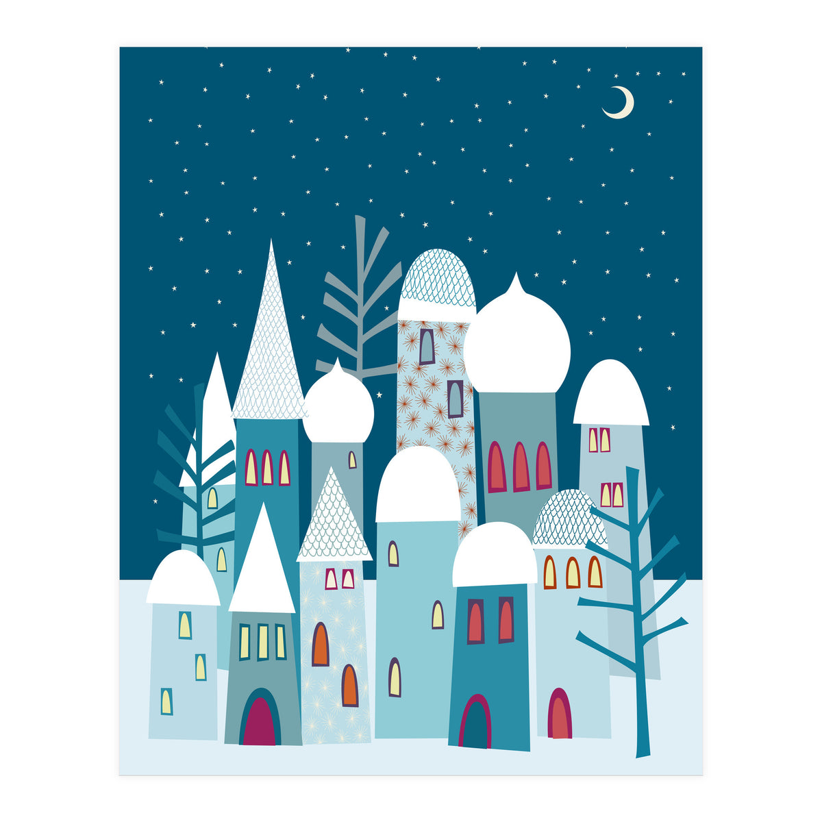 Snowy Rooftops (Print Only)