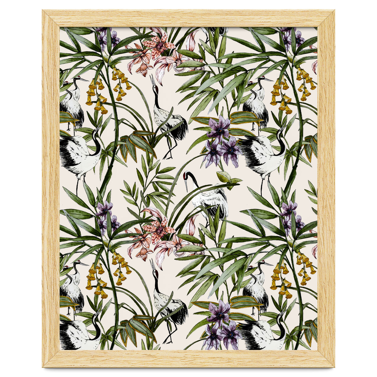 Asian crane pattern - 02