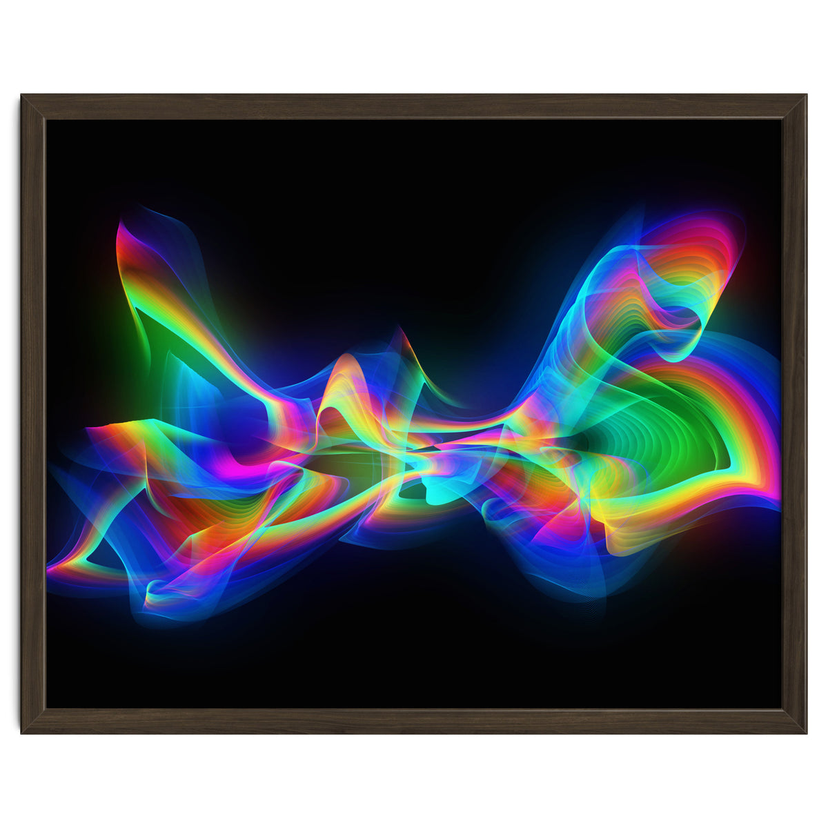 Abstract Colorful Flame Waves