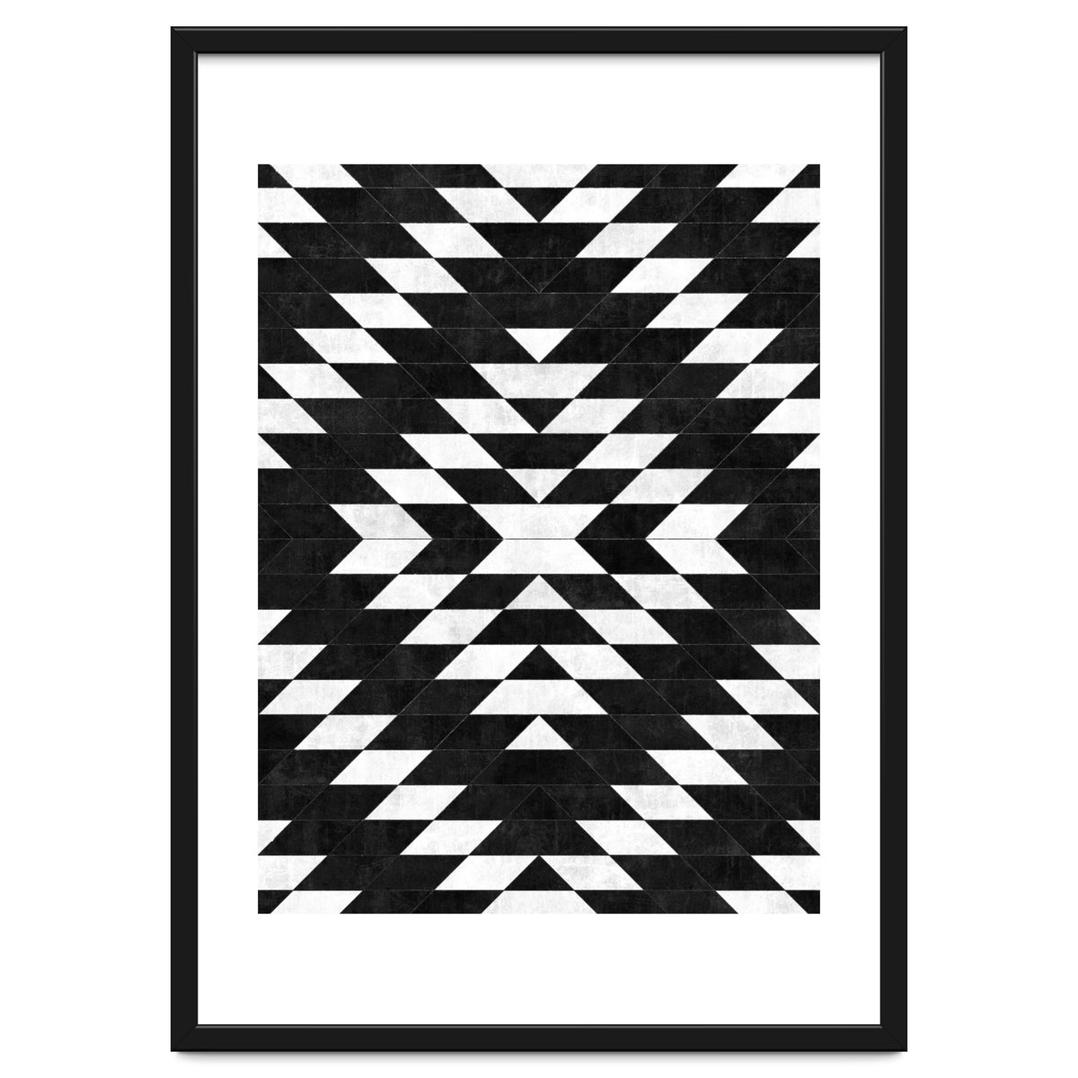 Urban Tribal Pattern No.14 - Aztec - Black Concrete