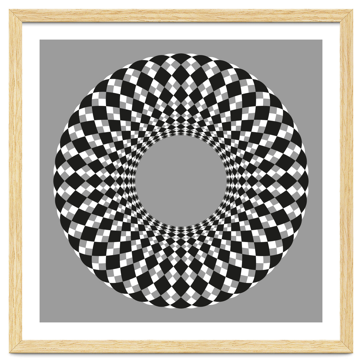 Black and white round