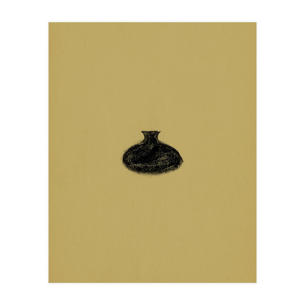 Olive green and black vase (Print Only)