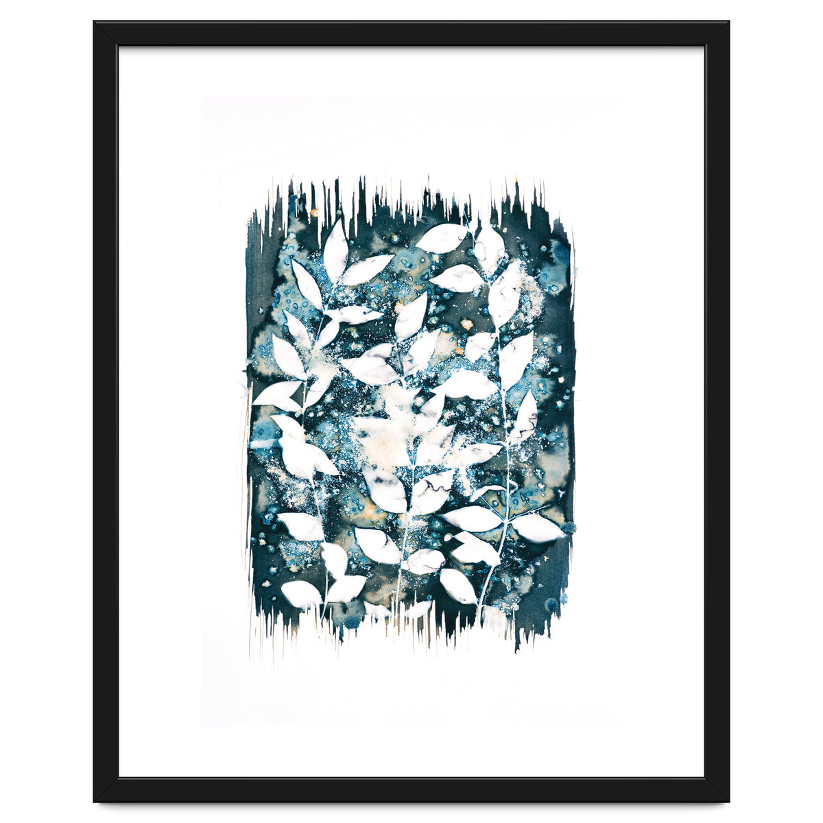 Indigo Blue Botanical Leaves No. 5