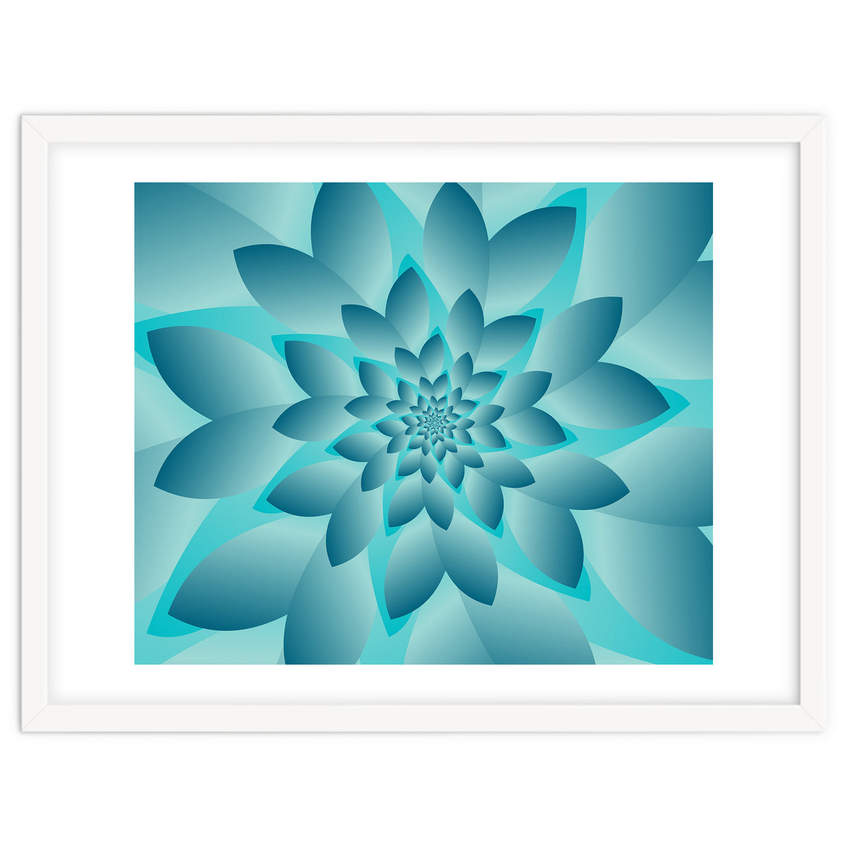Abstract Modern Optical Illusion Floral Design Art