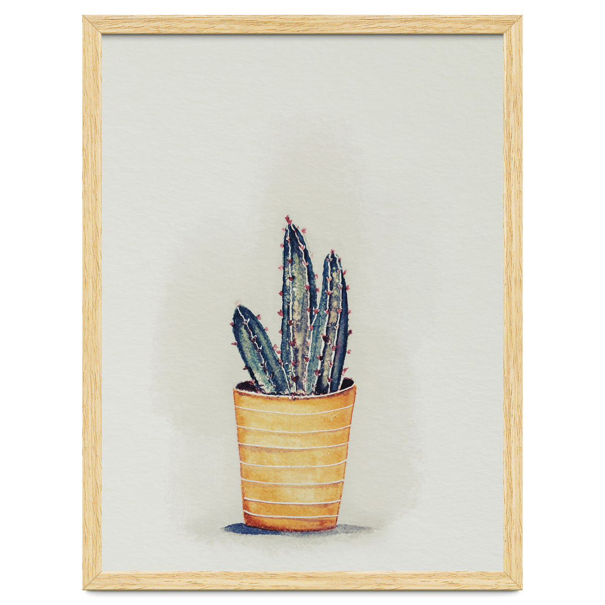 Cactus in yellow pot