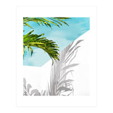 Palms In My Backyard, Tropical Greece Architecture Travel Painting, Summer Scenic Building  (Print Only) thumbnail