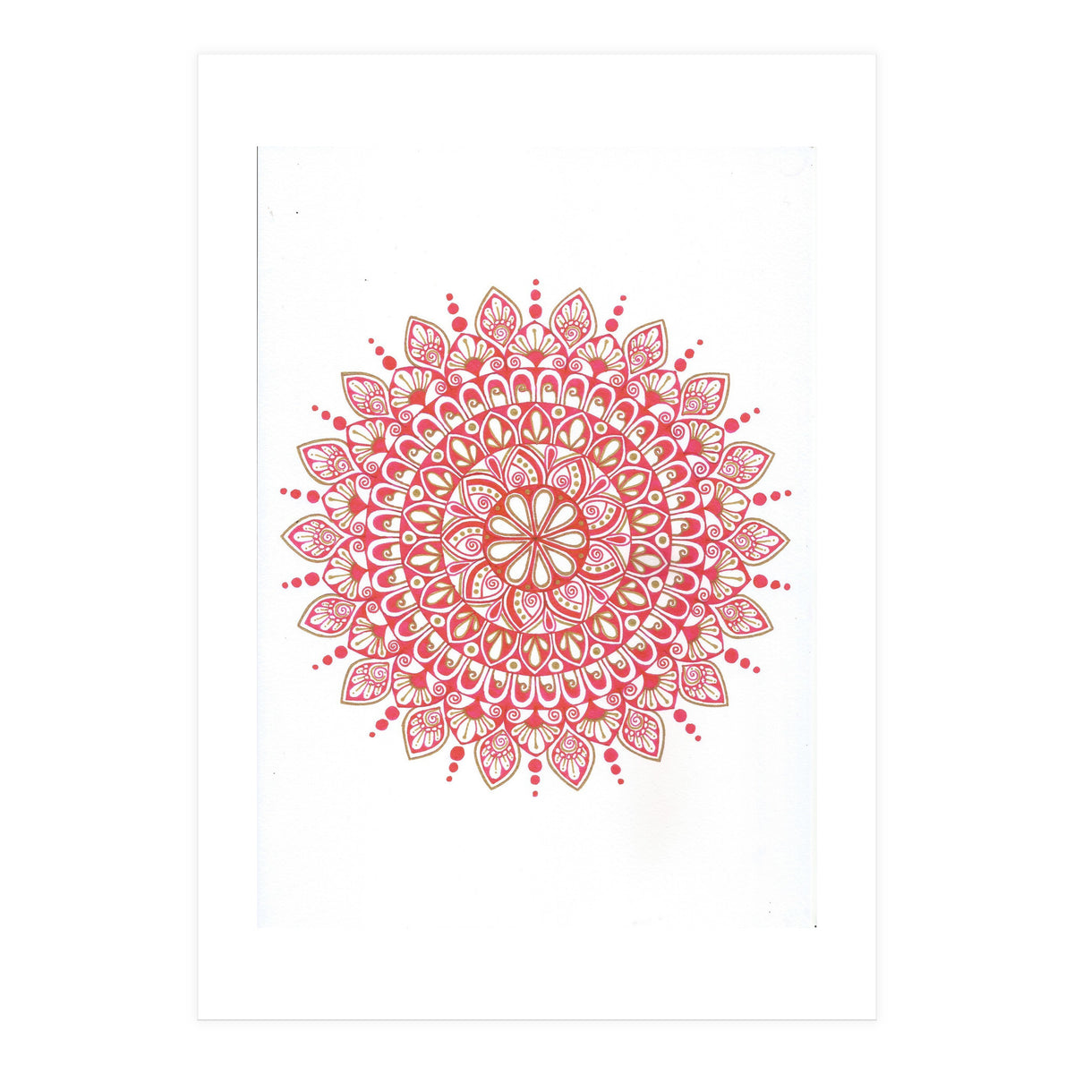 Red & Gold Mandala 2 (Print Only)