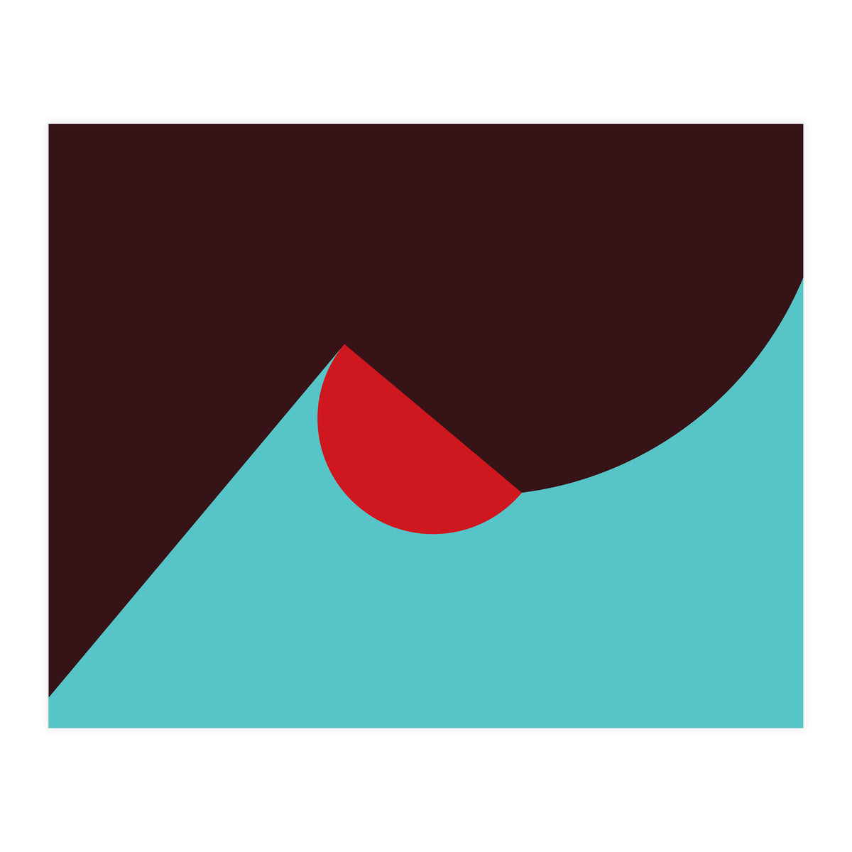 Geometric Shapes No. 8 - blue, purple & red (Print Only)