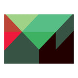 Geometric Shapes No. 30 - red, green & black (Print Only) thumbnail