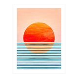 Geometric Minimalist Sunset (Print Only) thumbnail