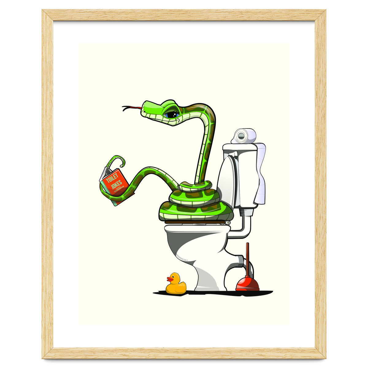 Snake on the Toilet, funny Bathroom humour