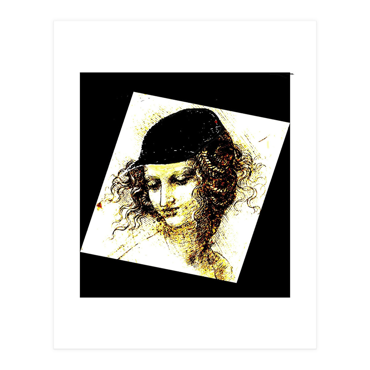 Renaissance women with baseball cap (Print Only)