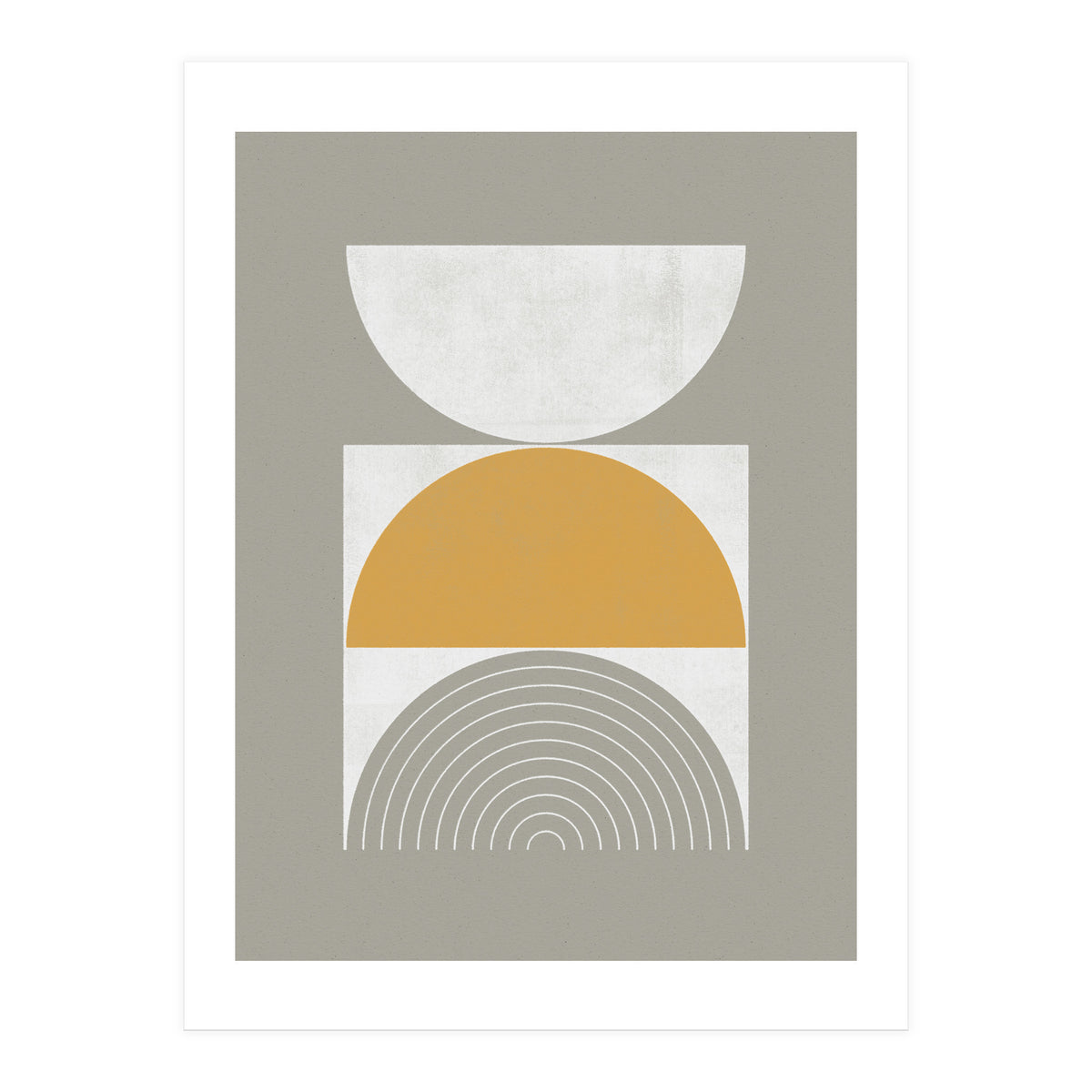 Mid-Century Modern No.29 - Woodblock Print (Print Only)