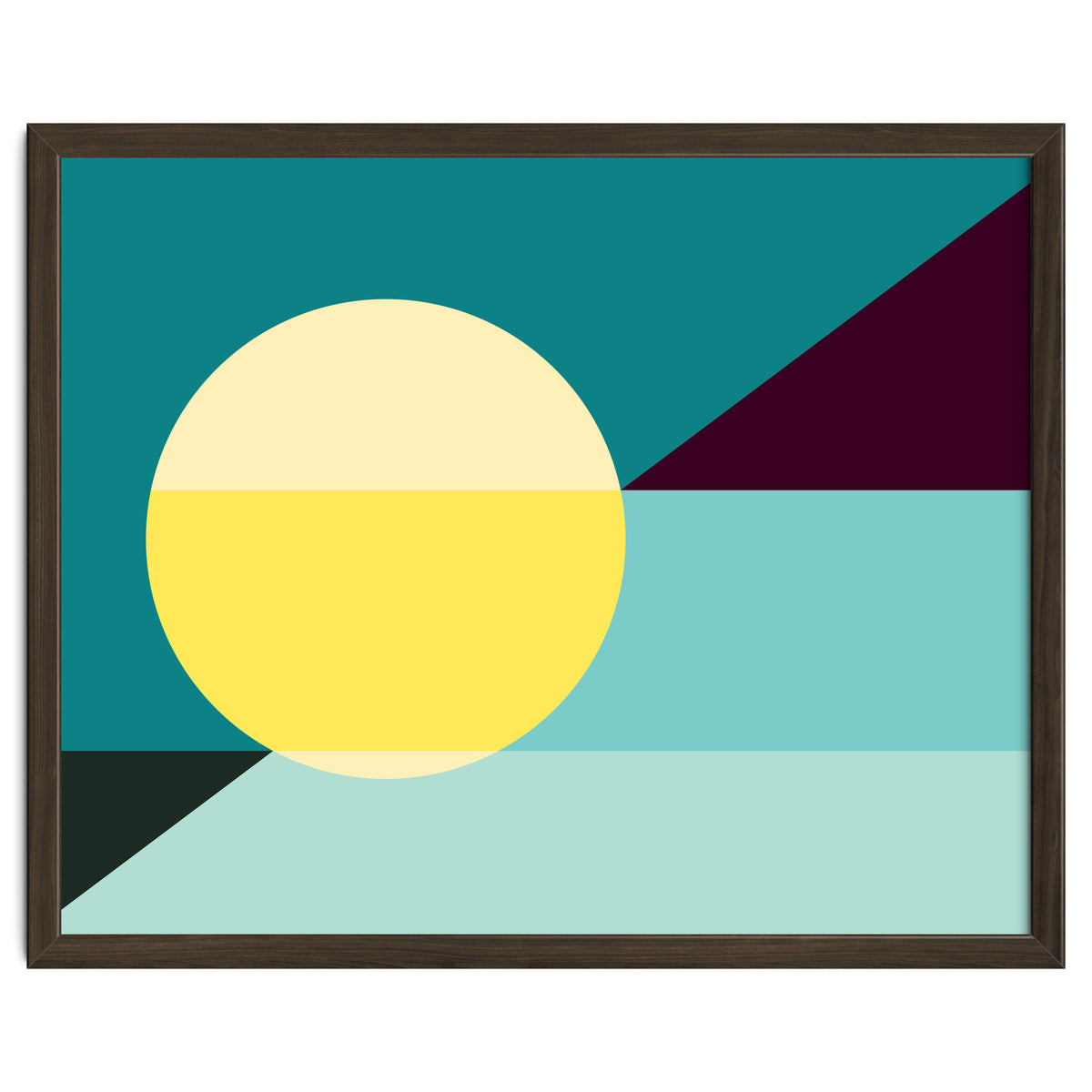 Geometric Shapes No. 3 - teal, purple & yellow